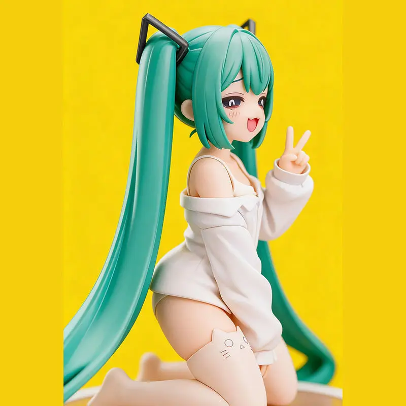 Figura de Anime Hatsune Miku, Modelo GK, Chica Hermosa con Pijama Blanco, Estatua Coleccionable, Adorno de Escritorio para Adultos, Colección de Anime