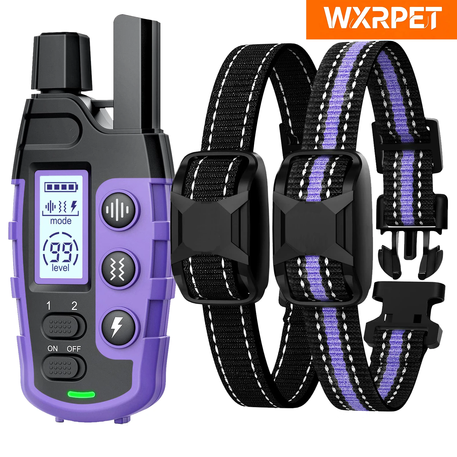 Collar de entrenamiento eléctrico para perros de 3300 pies, Control remoto, resistente al agua, comportamiento de mascotas para cachorros de 5-120 libras con pitido de vibración de choque