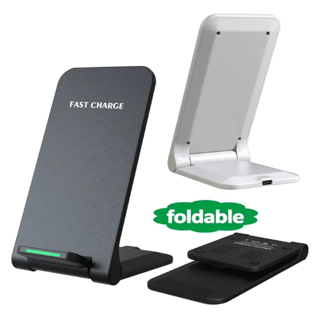 Cargador inalámbrico para iPhone 17/16/15/14/13 soporte de teléfono cargador de carga rápida para Samsung Note 20/10 S21 Ultra plegable