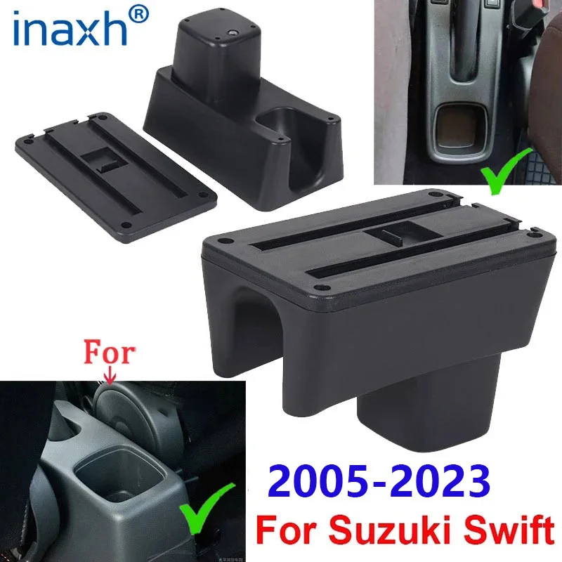 Para Suzuki Swift caja de reposabrazos para Suzuki Swift reposabrazos de coche accesorios de coche detalles interiores caja de almacenamiento piezas de reequipamiento 2005-2023