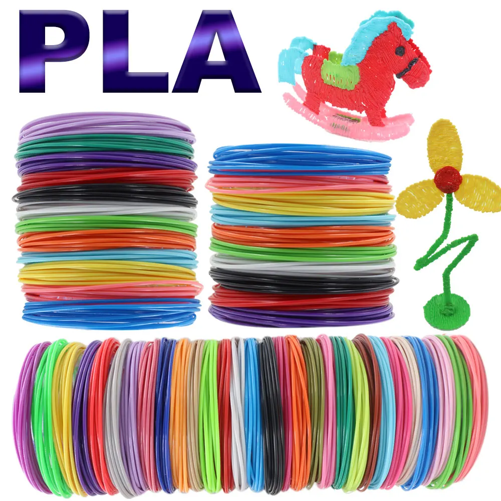 Filamento de bolígrafo 3D de seguridad inodoro de colores PLA, diámetro de 1,75mm, 20 colores para bolígrafo de impresión 3D, regalo creativo de cumpleaños y Navidad para niños
