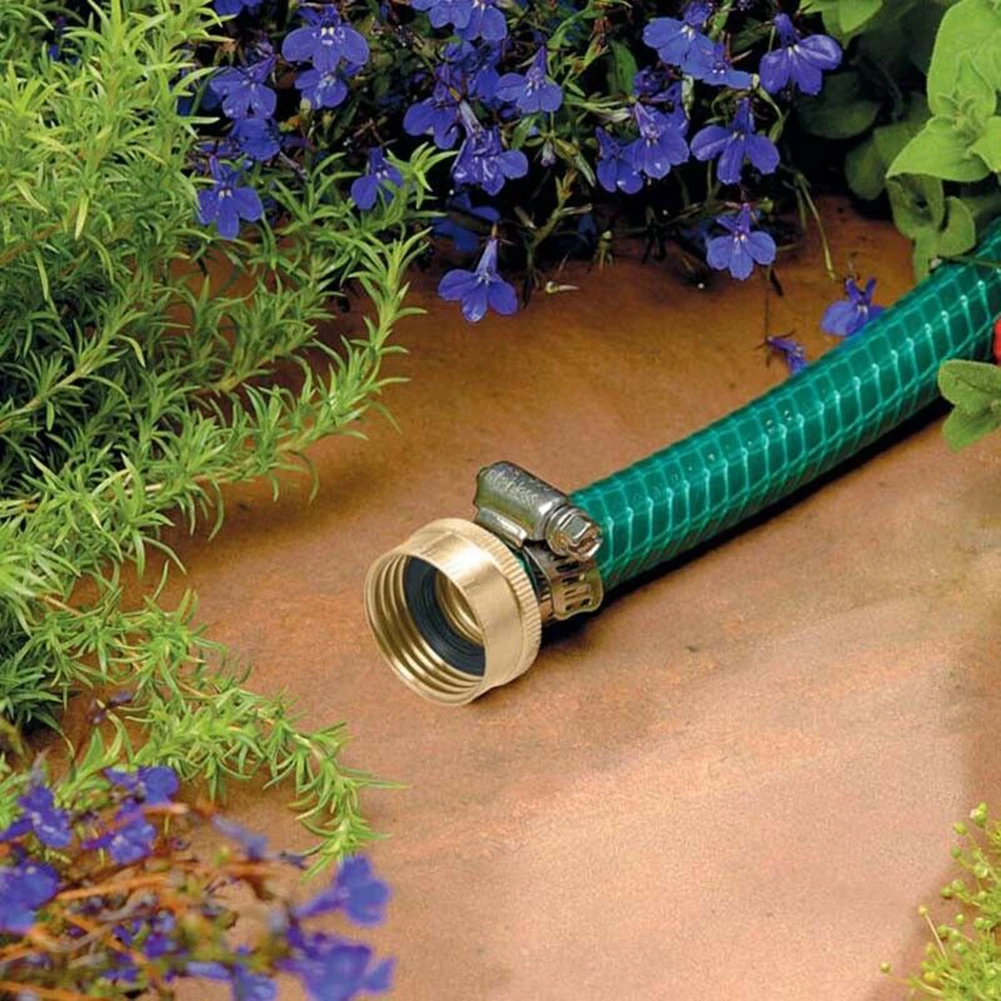 Kit de reparación de mangueras de jardín, Conector de manguera con abrazadera de acero inoxidable, juego de conectores, sistema de riego de jardín, 3/4 pulgadas