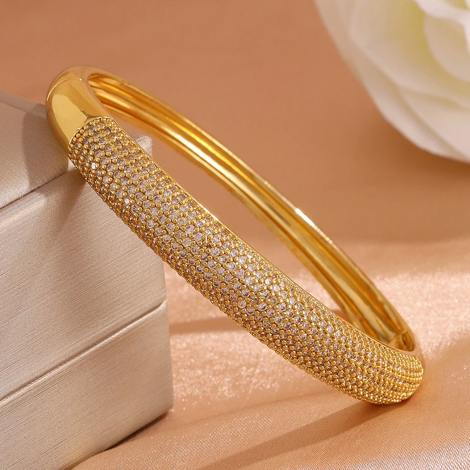 Yupsk - Pulsera de Circonia Brillante y Lujosa con Micropavé Completo para Mujer, Hermosa Joyería para Novia, Boda, Fiesta, Regalo Exquisito