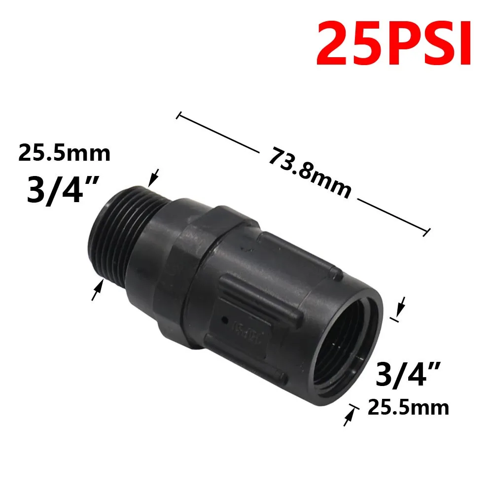 15PSI 20PSI 25PSI 30PS 45PSI 3/4 "reguladores de presión preestablecidos de agua de rosca reducen la presión de agua entrante para riego de jardín
