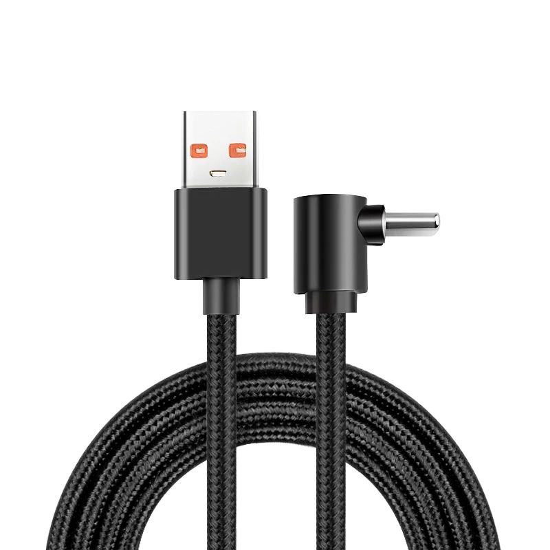 0,25 m/0,5 m/1m/2m codo de 90 grados Nylon trenzado 5A codo de carga rápida USB a Cable tipo C para iPhone Samsung Huawei Xiaomi