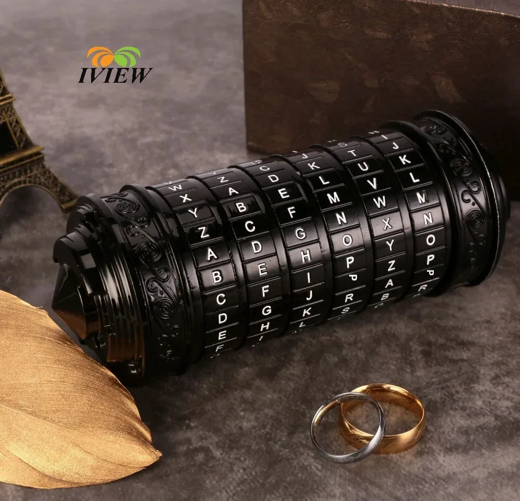 Código de juguete, cerraduras Cryptex de Metal, juguetes educativos Da Vinci, regalo del Día de San Valentín, regalos de boda, letra del Día de la madre, contraseña de Escape