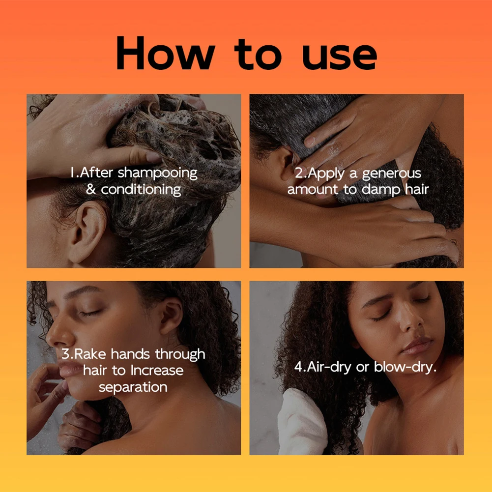 Crema Definidora de Rizos con Aceites de Argán, Ricino y Romero, Aumenta el Volumen, Brillo y Elasticidad, Crema para Peinar Cabello Ondulado