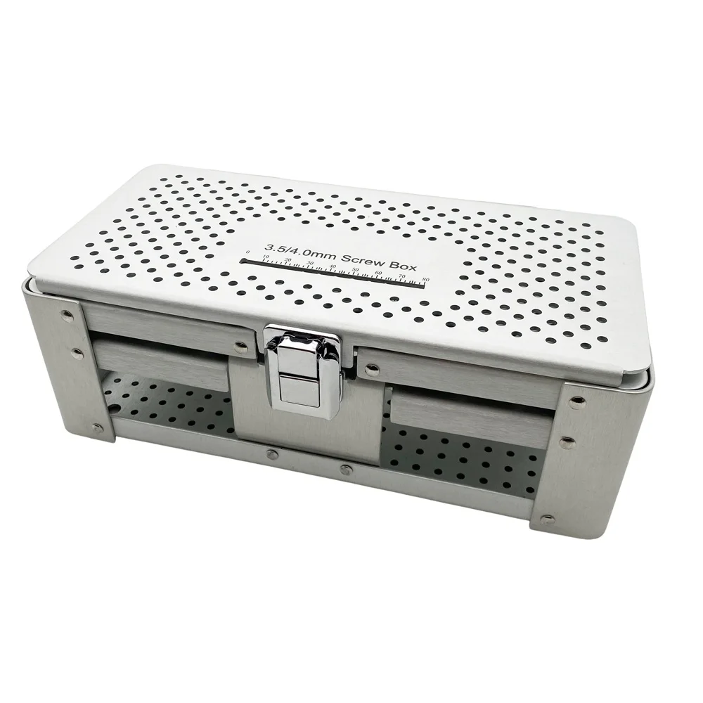Caja de tornillos ortopédicos QSWTITAN, estuche para equipo de cirugía veterinaria, instrumentos de ortopedia