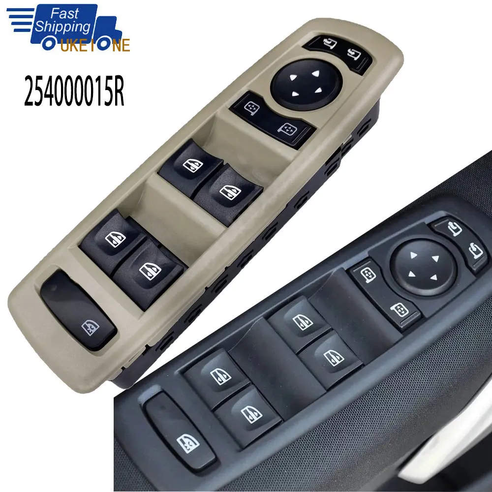 Interruptor eléctrico para espejo retrovisor, botón regulador de Control, accesorios para coche, 254000015R, para Renault Fluence Laguna Megane 3 2008-2016