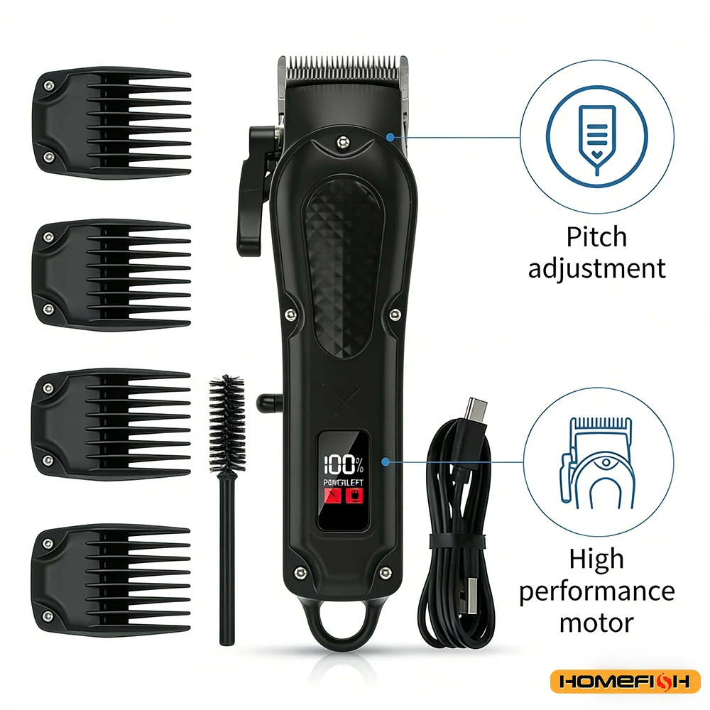 Cortadora de Pelo y Recortadora de Barba Profesional Recargable por USB, Inalámbrica, Regalo Ideal para Hombres