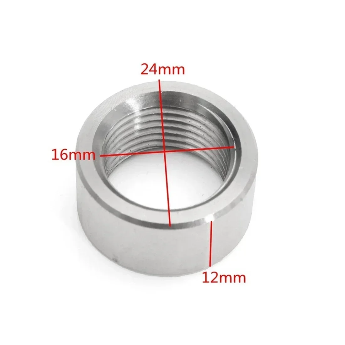 10X 304 M18 X 1.5 Tuerca de soldar de acero inoxidable para sensor de oxígeno O2, tuerca para soldar en el tubo de escape del coche, repuesto para silenciador.