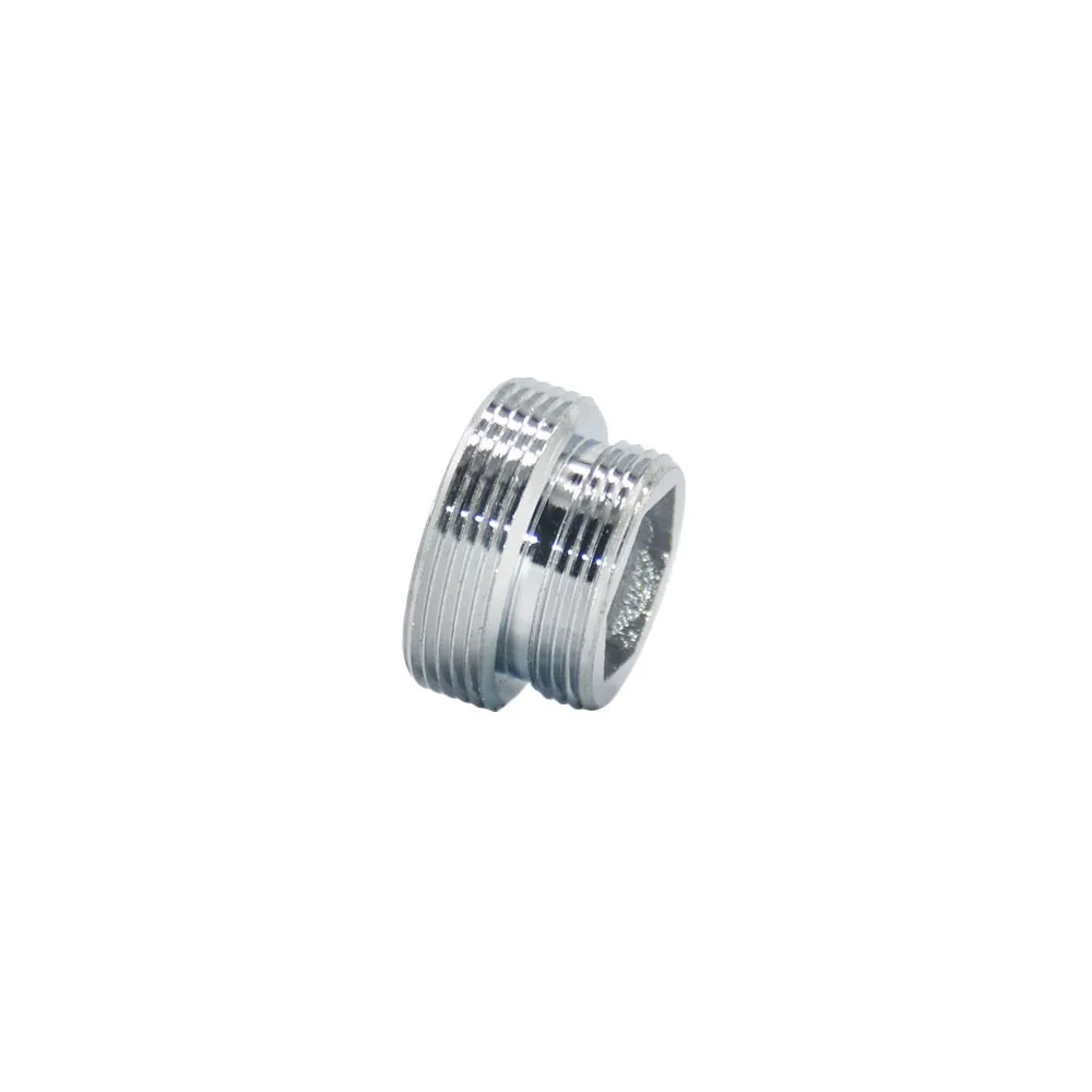 Acoplador de grifo de agua de latón M22 a M16 M18 M20 M24 M28 conector de rosca accesorios plateados para burbujeador cocina y baño