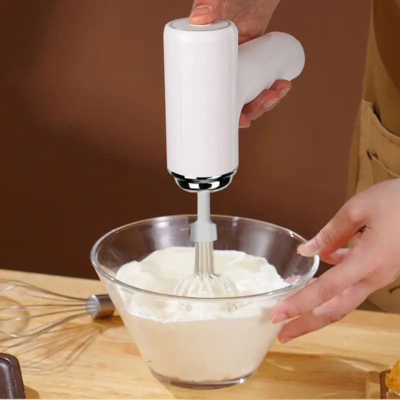 Batidora Eléctrica, Espumador de Leche, Batidor de Huevos Manual, Cafetera Portátil, Máquina para Crema de Pasteles, Batidora de Masa para Cocina