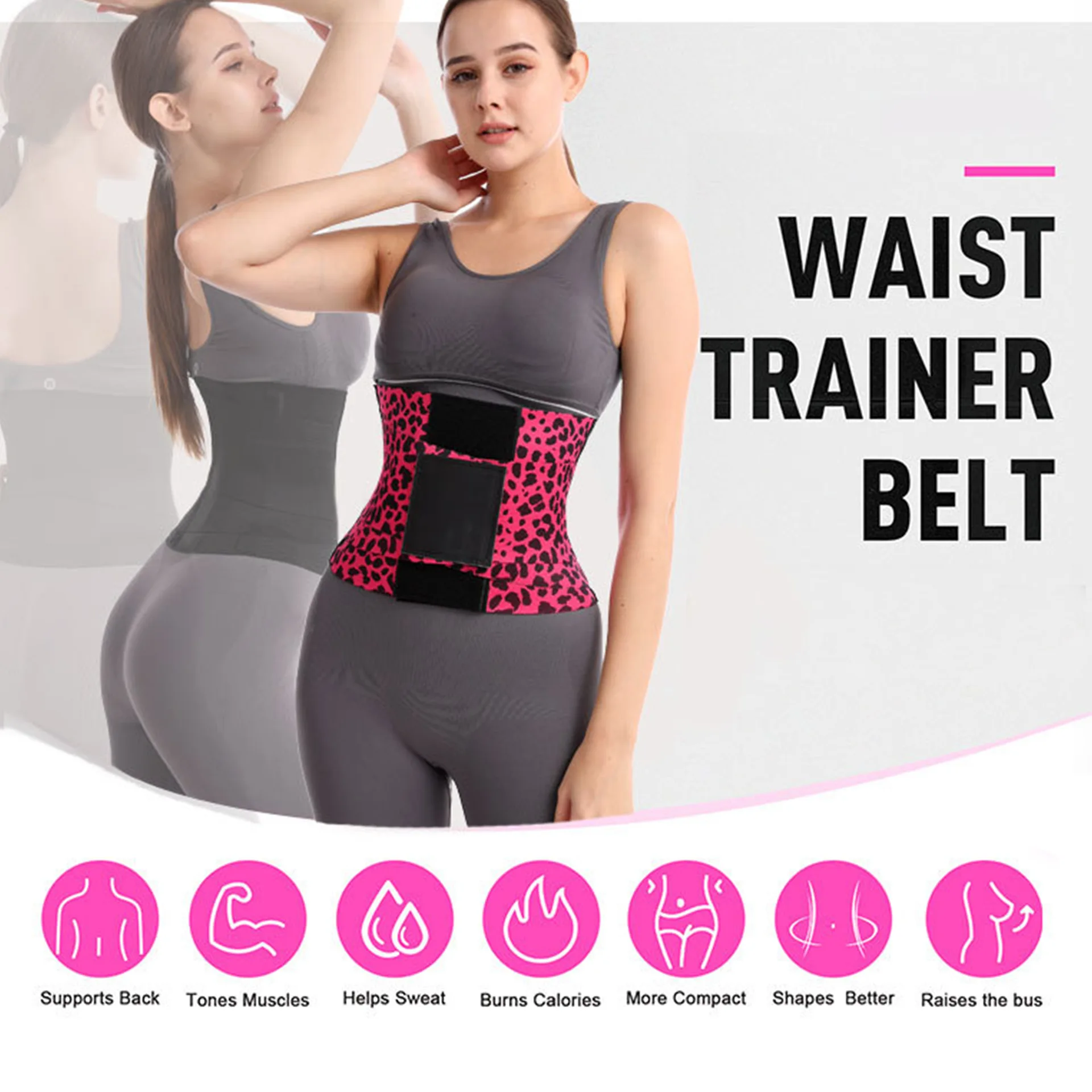 Cinturón de entrenamiento de cintura para adultos, tensor de cintura para mujeres, cinturón Abdominal moldeador de prenda, envoltura Triple, cinturón adelgazante para deportes de Yoga