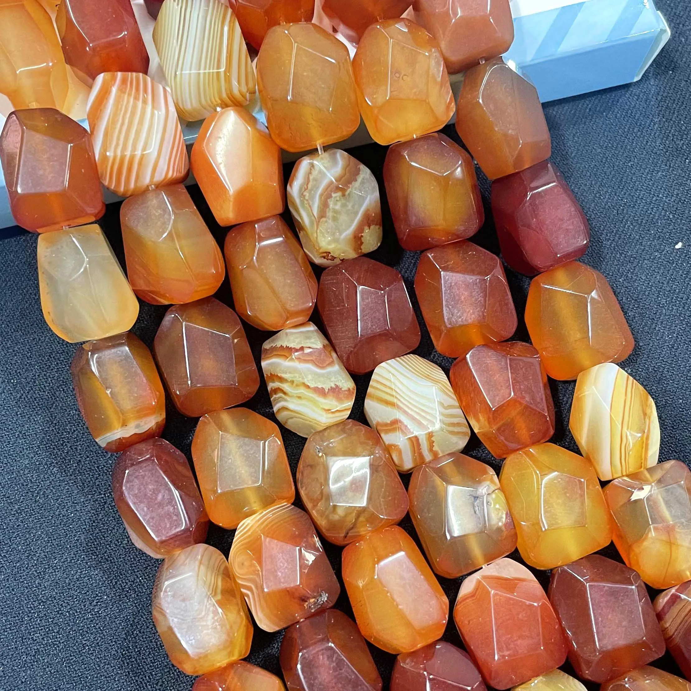 13*17MM piedra Natural facetada forma Irregular ágatas cristal cuentas espaciadoras sueltas para fabricación de joyería DIY collar pulsera