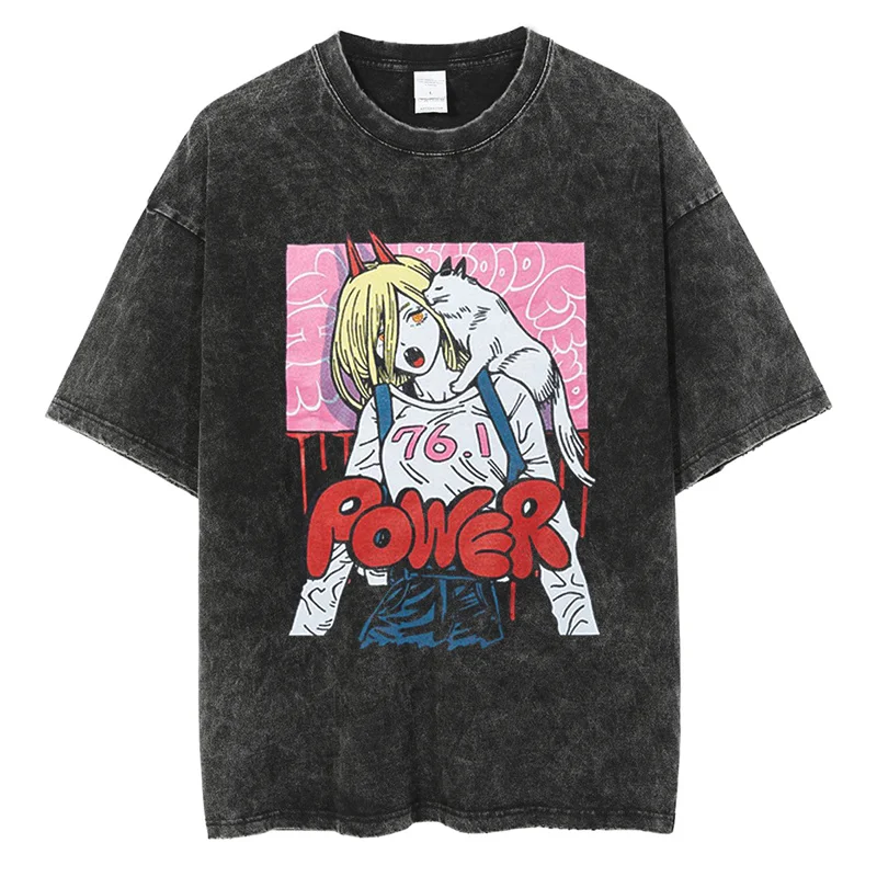 Camisetas gráficas Vintage de algodón con lavado ácido para hombres y mujeres, camiseta informal de verano de gran tamaño, camisetas de manga corta para entrenamiento en gimnasio y Fitness