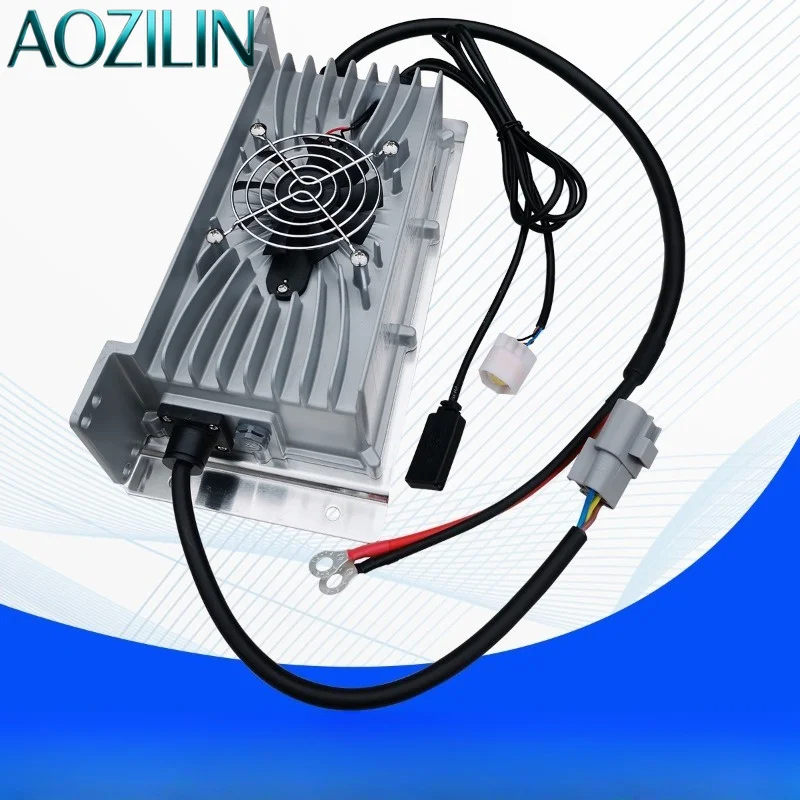 Cargador de Batería Automático e Impermeable AOZILIN 60V 72V 15A, Carga Rápida Inteligente para Vehículos Eléctricos de Baja Velocidad de Cuatro Ruedas