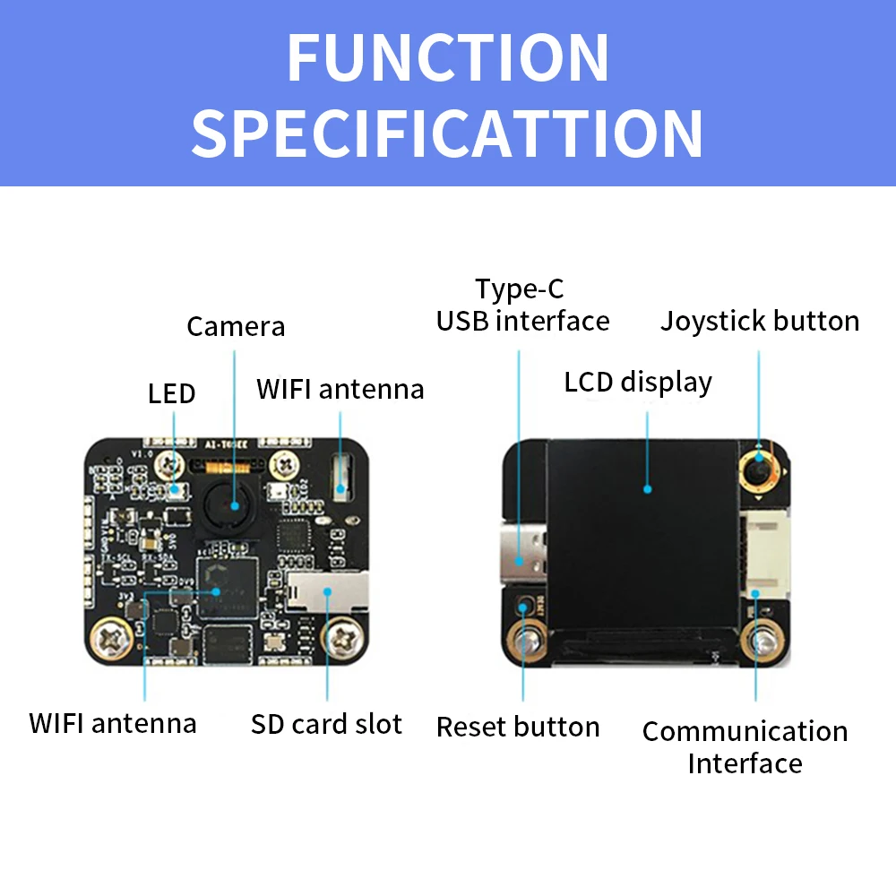 Sensor de Visión Keyestudio Sentry1&2 para Arduino/Micro:Bit/Raspberry Pi, Cámara de Gran Apertura, Compatible con Conector Inteligente Tipo-C