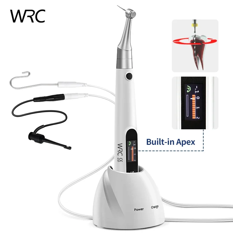Motor Endodóntico Dental con Localizador de Ápice 2 en 1 Inalámbrico para Tratamiento de Conductos Radiculares, Equipo de Odontología con Contra Ángulo 16:1