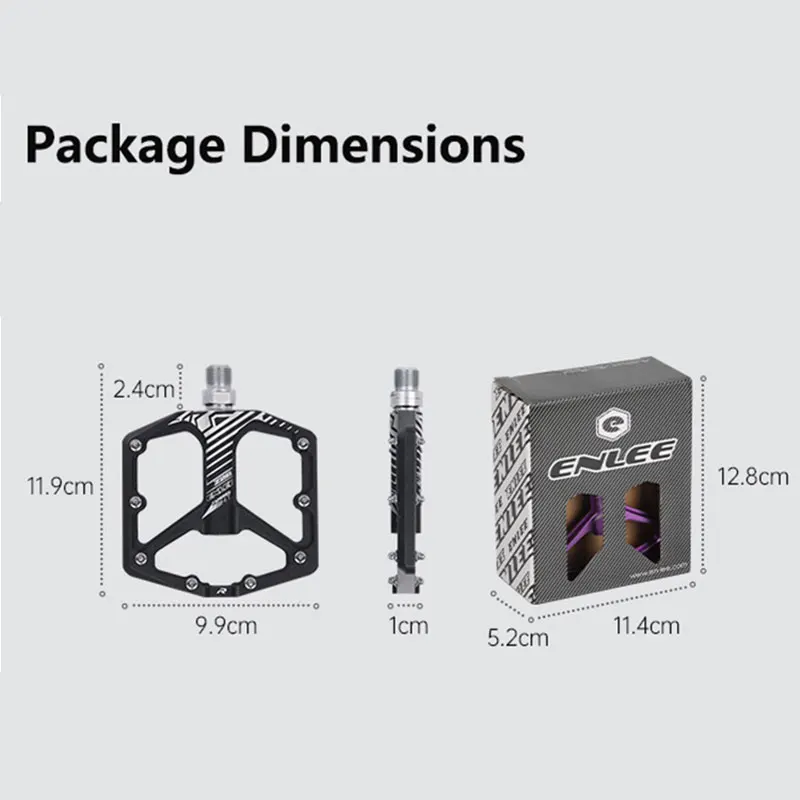 ENLEE-Pedal de bicicleta de montaña, aleación de aluminio, ancho, plano, XC, DH, ultraligero, piezas BMX