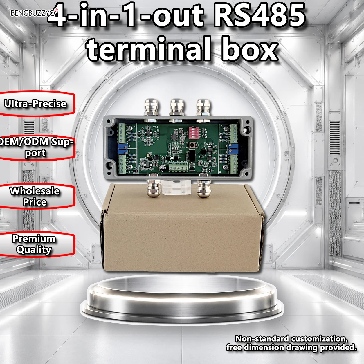 Módulo de Pesaje Industrial RS485 de 4 Vías, Transmisor de Sensor Digital, Amplificador de Escala de Calibración de Alta Velocidad para DCS PLC