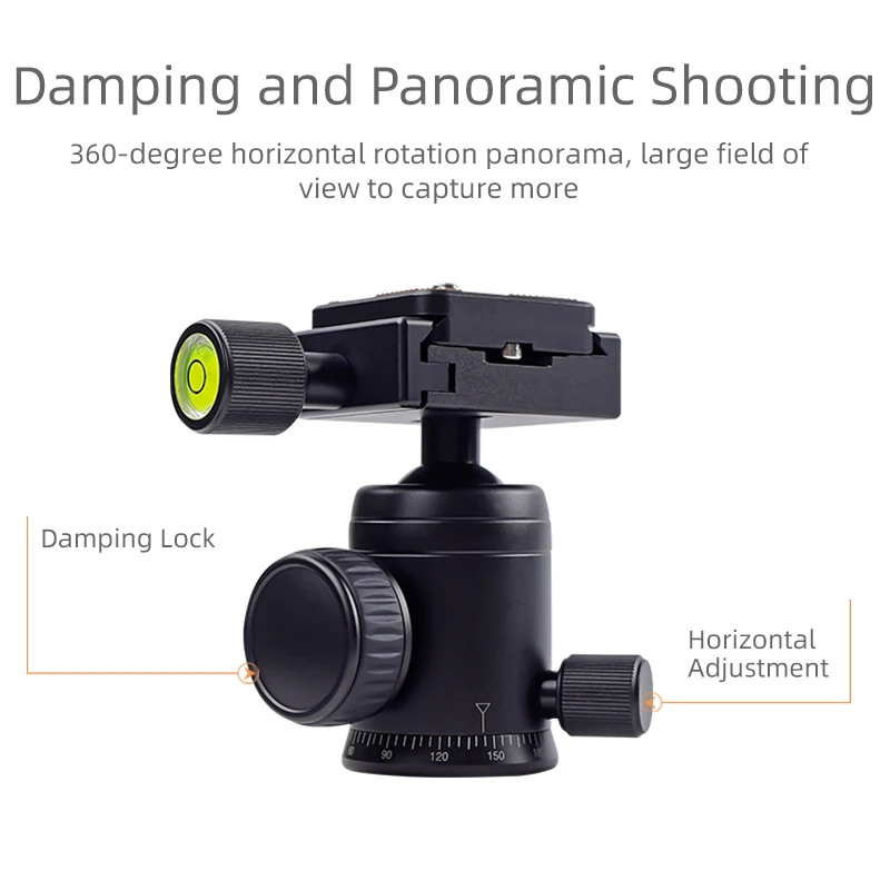 XILETU FM5S trípode portátil soporte de viaje ligero Mini trípode de vídeo de sobremesa con trípode de cabeza de bola de 360 grados para cámara