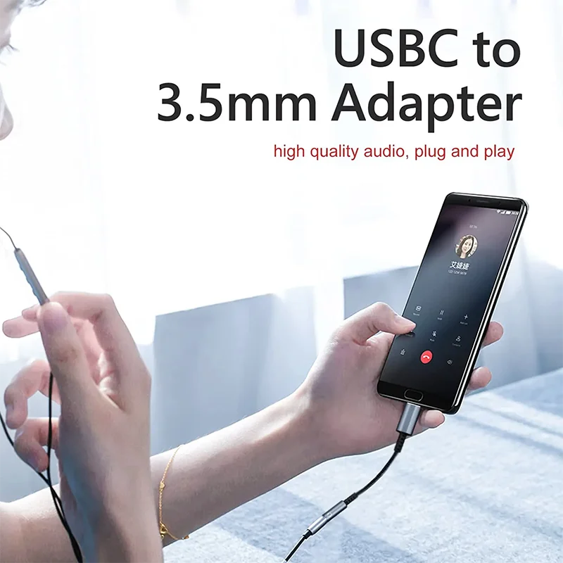Adaptador de auriculares USB tipo C a Jack 3,5, convertidor de Cable de Audio de 3 y 5mm para IPhone 15, 15 Pro MAX, Samsung Galaxy, Huawei y Xiaomi, USB-C
