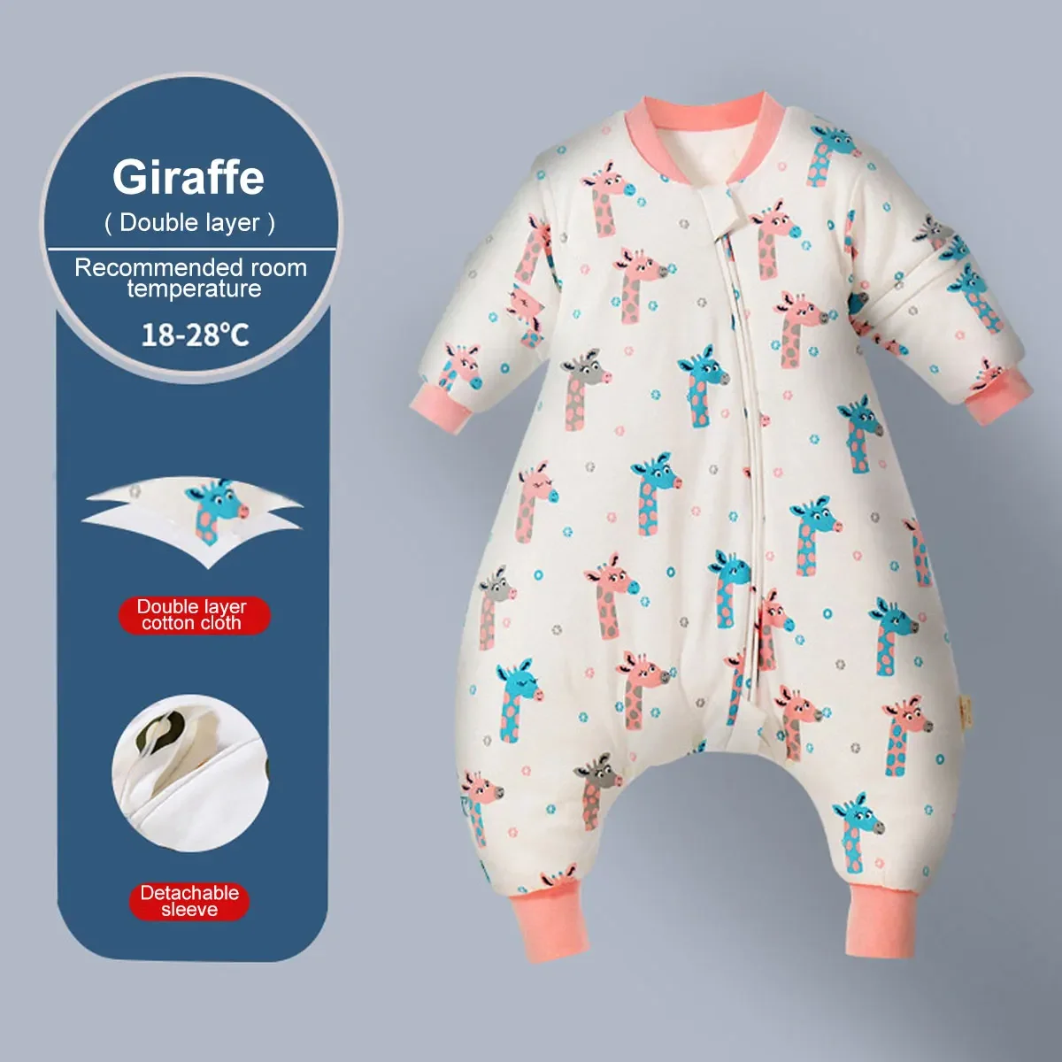 Saco de dormir para bebé, saco de dormir cálido de invierno para niñas, con pies, manta de crecimiento para niños de 1 a 4 años, ropa de dormir, saco de dormir para niños