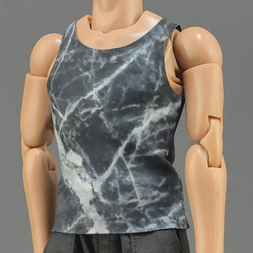 Ropa de soldado en miniatura para hombre y mujer, Camiseta de cuello redondo, camiseta informal de senderismo sin mangas, Tops deportivos, accesorio para muñeca de acción, 1/6