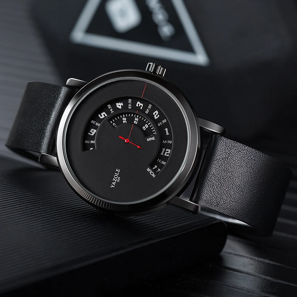 UTHAI CQ57 Reloj de cuarzo para hombre, reloj con correa de cuero, deportes, negocios, ocio, marca superior resistente al agua, reloj simple para hombre