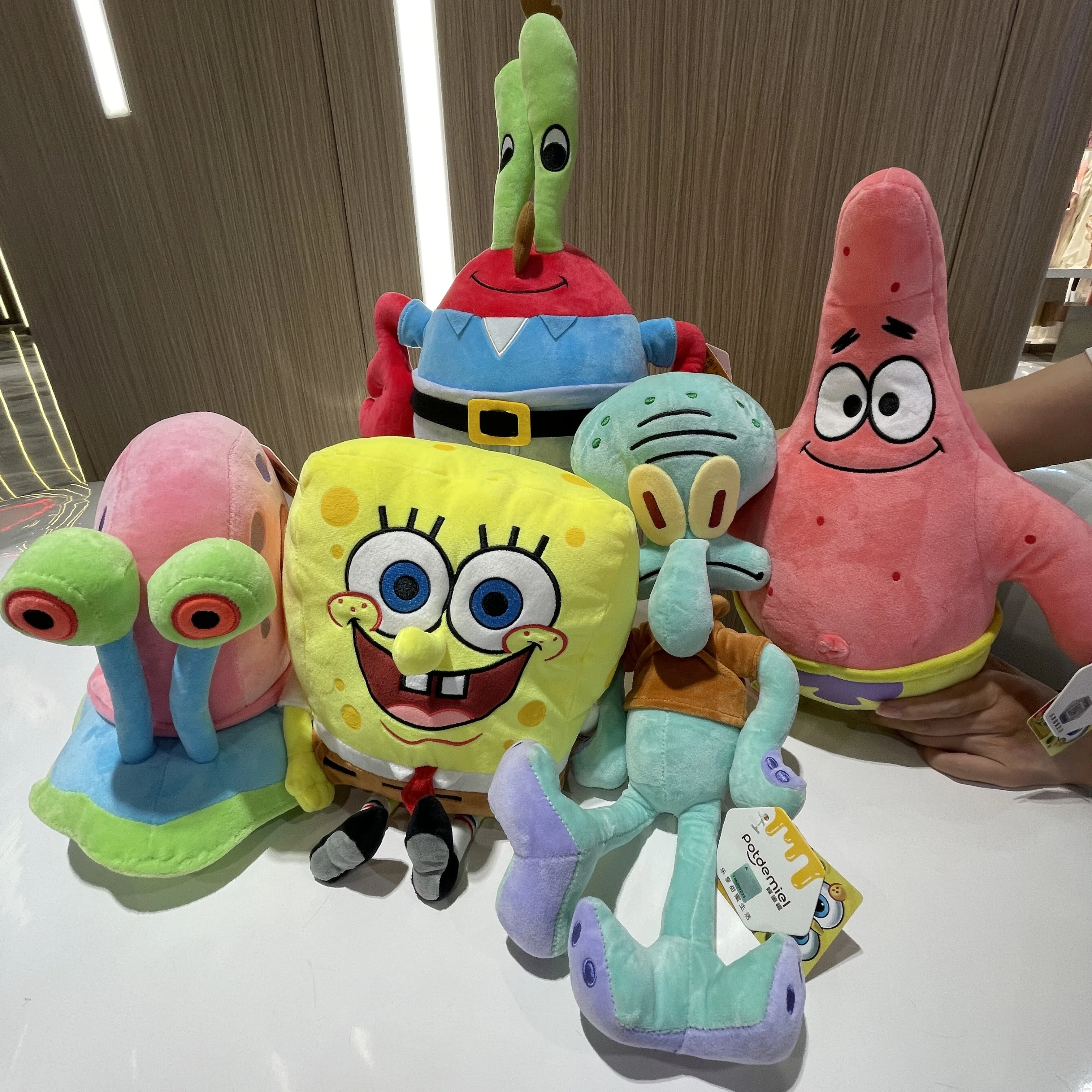 22-40Cm 100% genuino Bob Esponja Patrick Star Kawaii Animal de dibujos animados juguete de peluche muñeco de peluche de dibujos animados juguetes suaves para niños regalo de cumpleaños