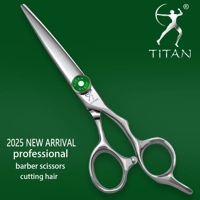 Tijeras de Peluquería TITAN, Herramientas Profesionales de Barbería, Tijeras de Corte y Entresacado, Tijeras para Cabello de 6 Pulgadas, Acero Japonés de Alta Gama CNC