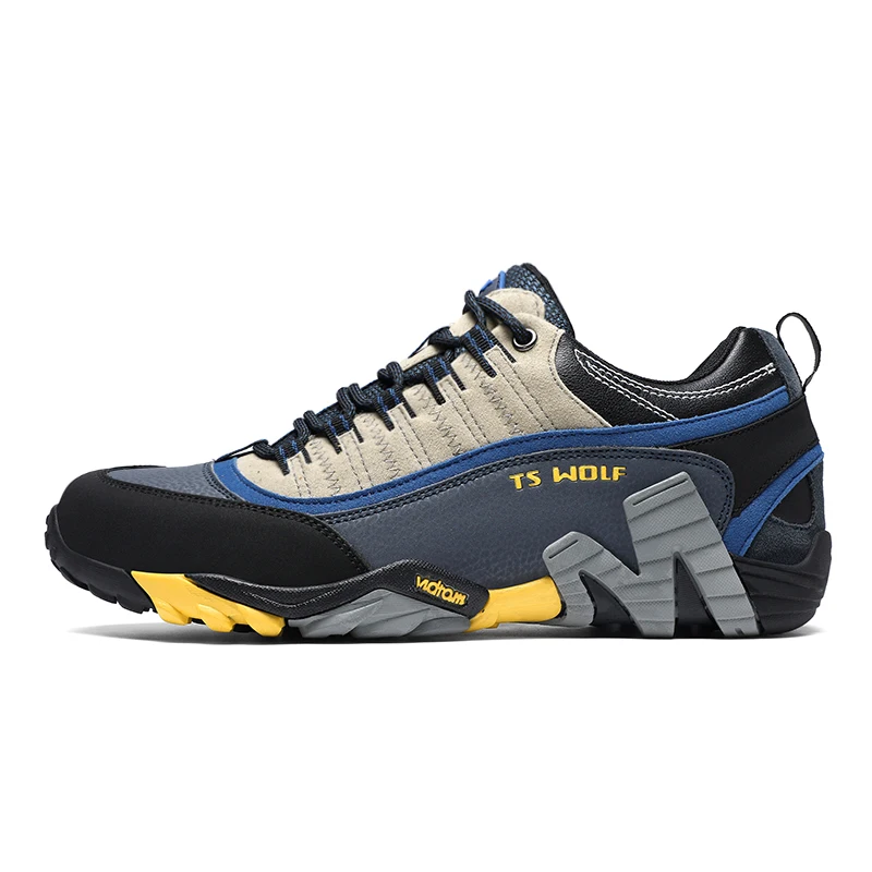 Zapatos de Trekking para amantes del aire libre, zapatos de senderismo impermeables para hombres, botas de montaña de cuero genuino, zapatos tácticos de caza en el bosque