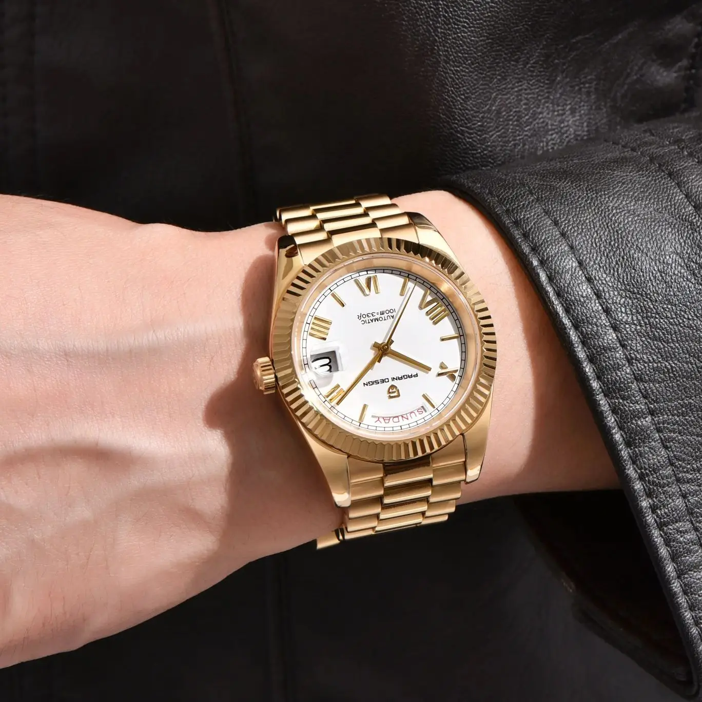 Relojes PAGANI DESIGN para Hombre DD40, Reloj Automático de Lujo Dorado y Blanco, Relojes Mecánicos para Hombre con Fecha y Día de la Semana, Movimiento Japonés, Novedad 2026
