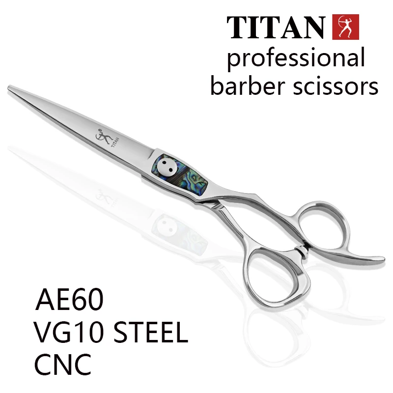 Tijeras de peluquero profesionales TITAN, herramienta de corte de pelo para adelgazar, tijeras de peluquería de acero cnc vg10 de 6 pulgadas
