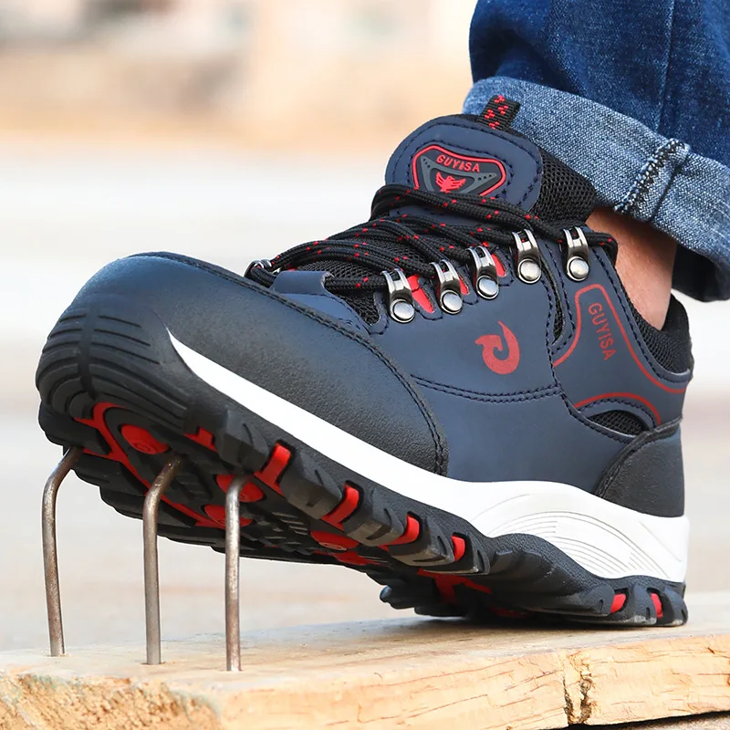 Zapatos con punta de acero para hombre, botas de seguridad para el trabajo, zapatillas de deporte, zapatos de seguridad para el trabajo a prueba de pinchazos, botas de seguridad para hombre, zapatos de trabajo
