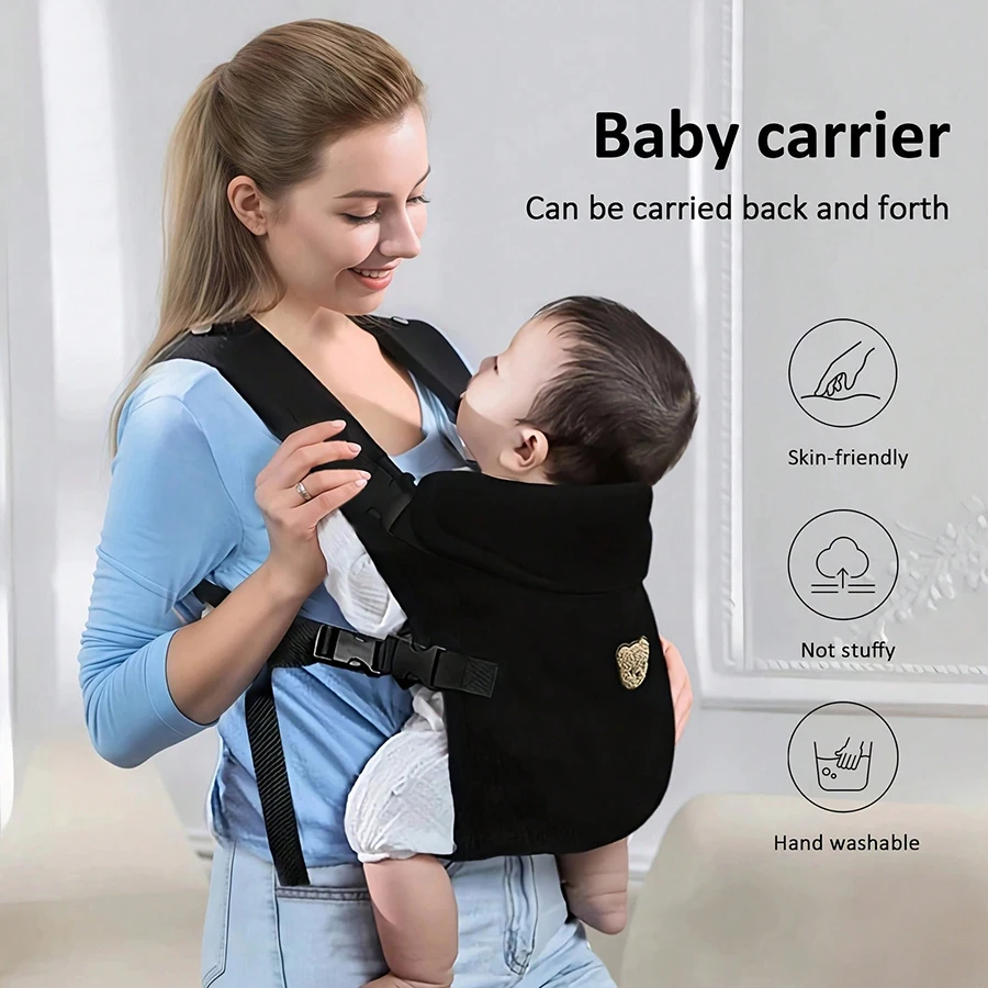 Portabebés ergonómico multifuncional, equipo de viaje portátil 4 en 1, con correas delanteras y traseras ajustables y cómodas, el regalo perfecto para la fiesta de bienvenida del bebé, Halloween, Navidad y Año Nuevo, 1 unidad