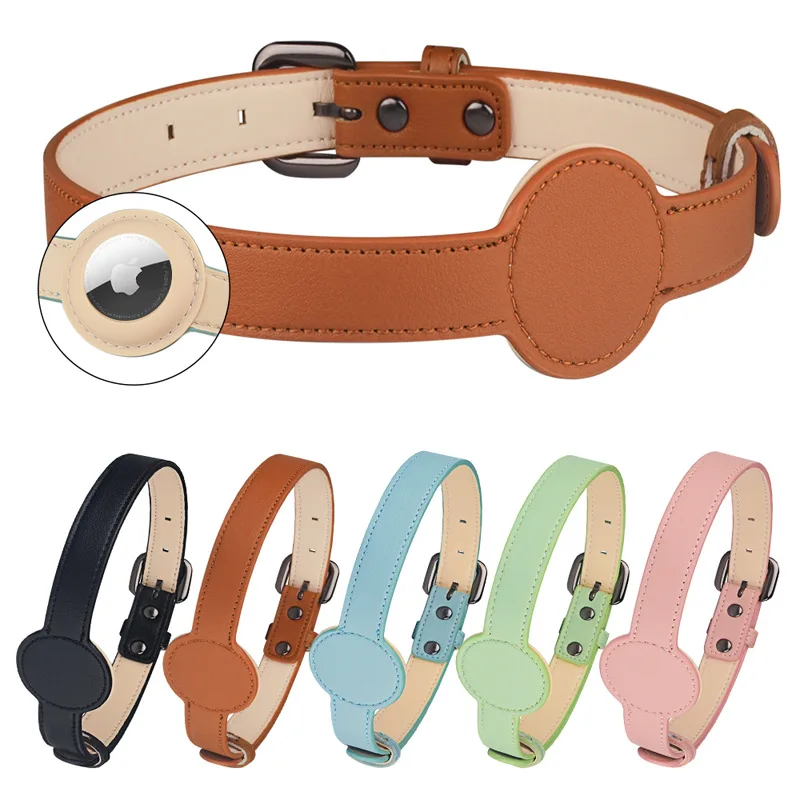 Rastreador de protección Airtag para Apple, Collar de silicona PU, posicionamiento antipérdida, impermeable, gato y perro
