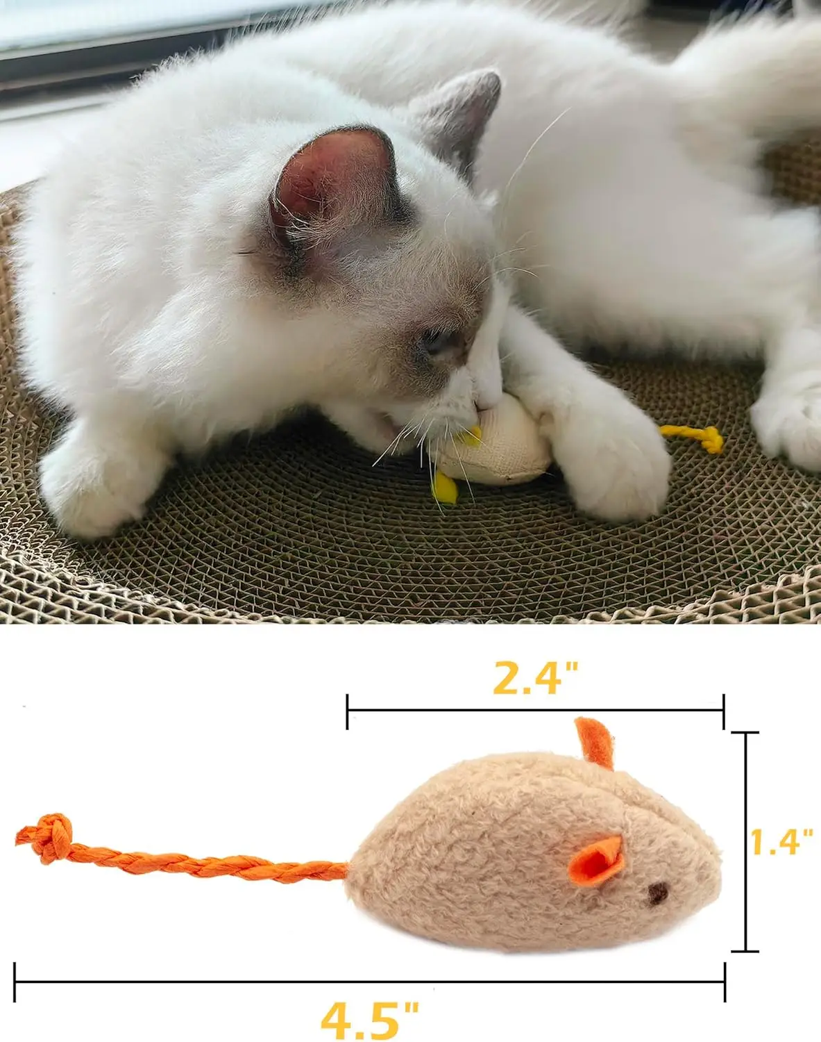 3/200 piezas Juguetes de ratón con sonajero para gatos, de piel sintética y con hierba gatera prellenada, juguetes interactivos para gatos de interior