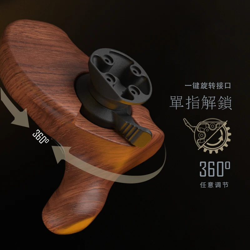 TILTA Mango de madera avanzado Lado izquierdo y derecho para cámaras DSLR Sony Canon BMPCC NIKON Accesorios de mango NATO ARRI 1/4′′-20