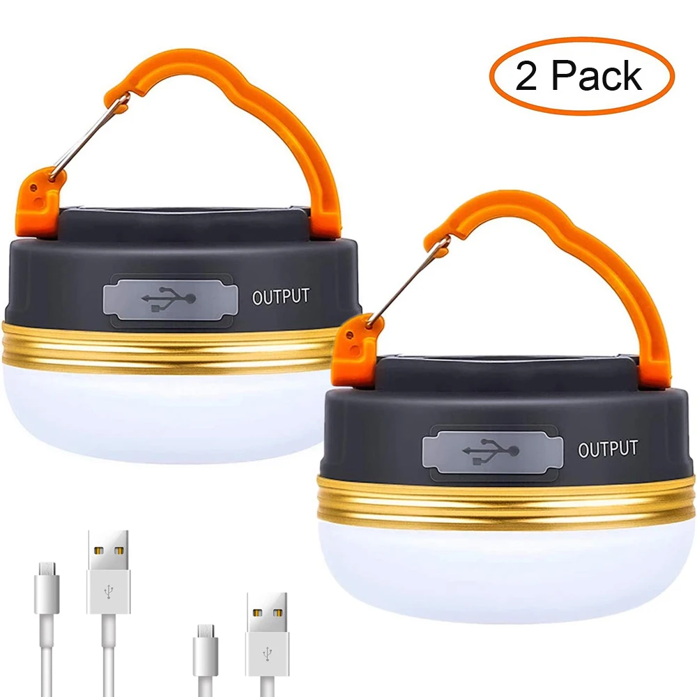 Linterna de Camping de alta potencia de 10W, lámpara para tiendas de campaña, 1200mah, recargable por USB, luces portátiles para acampar, lámpara colgante nocturna para senderismo al aire libre
