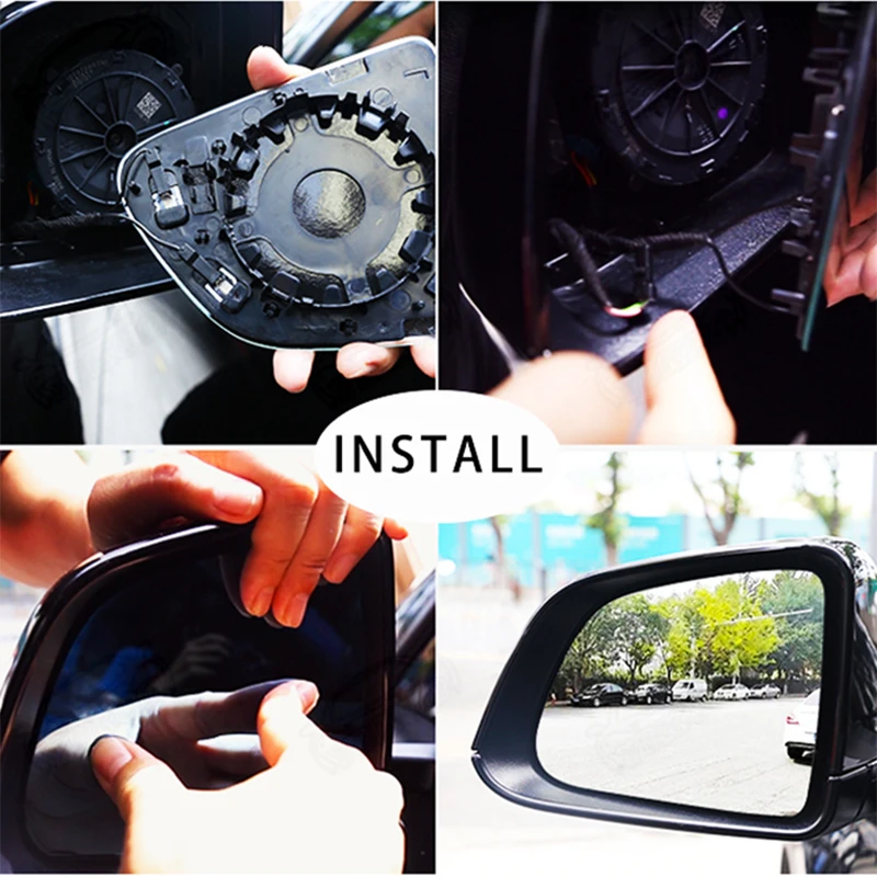 Espejo retrovisor gran angular 800R, repuesto de calefacción, marcha atrás antideslumbrante para Tesla Model 3 Y X S, accesorios, 1 par