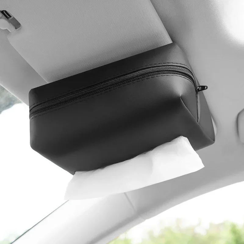 Caja de pañuelos para coche, caja de pañuelos para el respaldo del asiento con parasol, caja de pañuelos para el reposabrazos del coche, caja de almacenamiento de pañuelos, almacenamiento y organización para coche