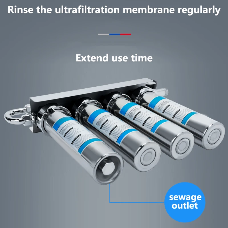 Purificador de agua de ultrafiltración para cocina doméstica con grifo, sistema de filtro de agua purificador de agua de grifo de bebida directa de acero inoxidable