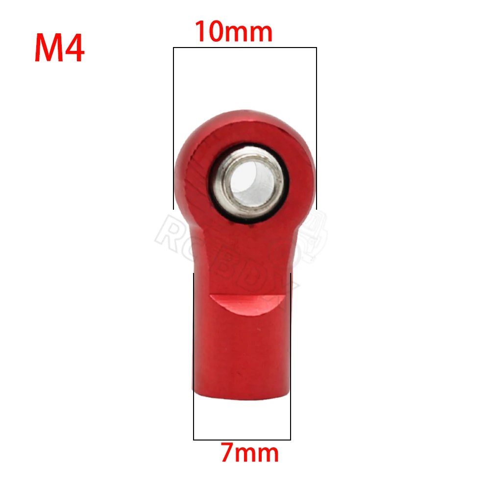 Metal M3 M4 enlace barra de acoplamiento extremo rótula amortiguador rótula para 1/10 RC coche trepador AXIAL SCX10 Tamiya CC01 YK4102