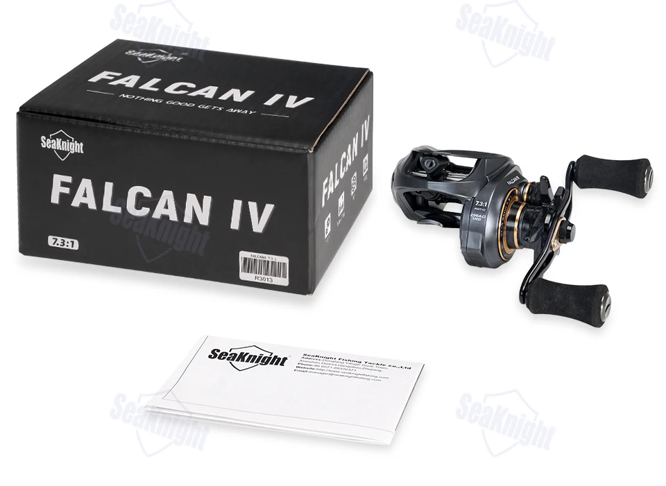 Carrete de pesca Baitcasting serie SeaKnight FALCAN4/IV 7,3: 1 8,1: 1 Ultra-Linght 180g potencia de arrastre máxima 15LB carrete de fundición larga