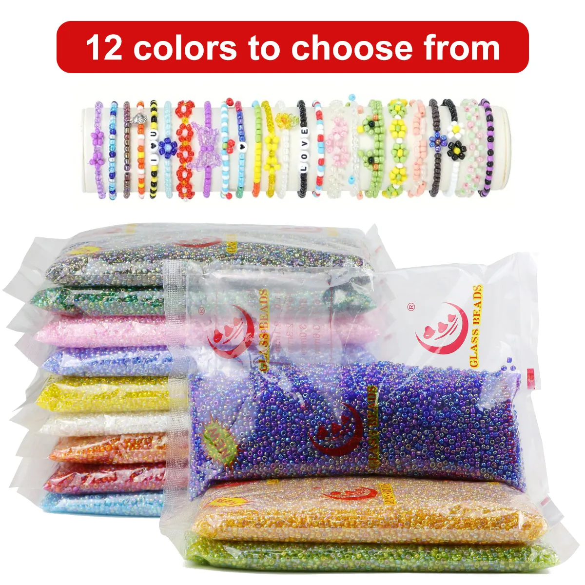 30000/15000 Uds 2mm 3mm cuentas sueltas de vidrio de mijo colorido para hacer joyería DIY pulseras con cuentas collares accesorios 450 g/paquete