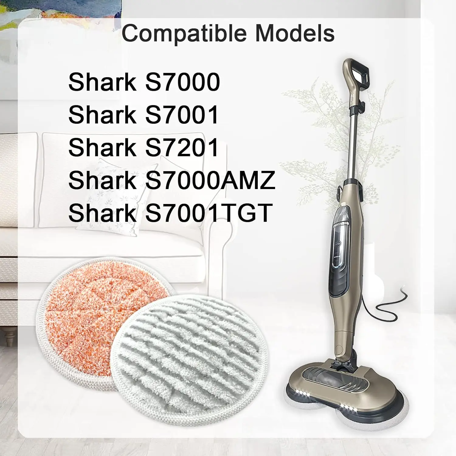 Para Shark S7000 S7001 S7000AMZ S7001TGT S7201 S7001C U6002 Series mopa de vapor repuestos paño de mopa de limpieza almohadillas Accesorios