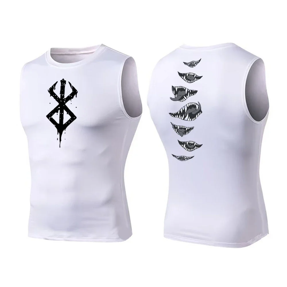 Camiseta de compresión Y2K para hombre, Top de entrenamiento, medias deportivas de verano, camiseta sin mangas para correr, camiseta sin mangas de secado rápido para Fitness, chaleco ajustado