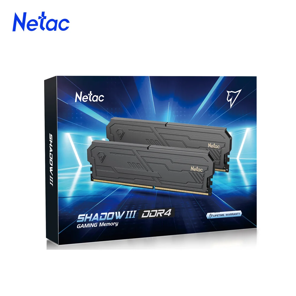 Memoria RAM Netac DDR4 8GB 16GB 3200mhz 3600mhz DDR4 para Ordenador de Escritorio, 288 pines Udimm XMP2.0 con Disipador de Calor